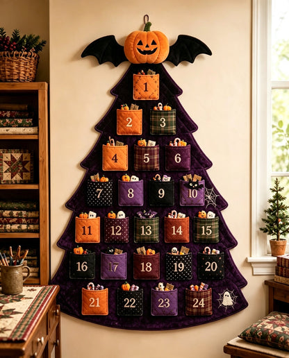 🎄✨DIY 24-Pocket Fabric Christmas Advent Tree Kit