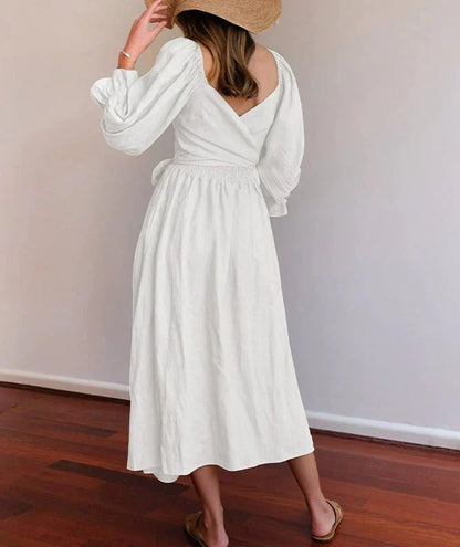 💖Early Mother's Day Sale - 48% OFF🎁French Ruffled Lantern Sleeves Multi-wear Dress