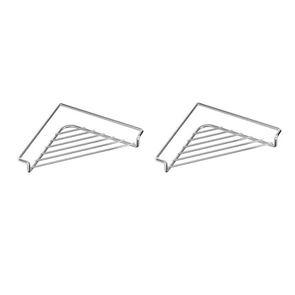 ✨ Stainless Steel Corner Sink Drain Rack | Space-Saving Kitchen Organizer