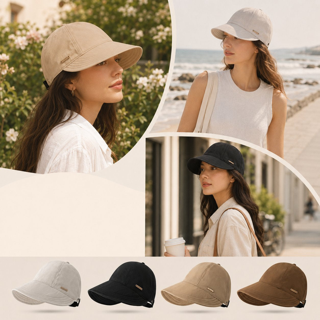 ☀️Women’s Ponytail Sun Hat – Lightweight Wide Brim Outdoor Cap for Beach, Travel & Gardening