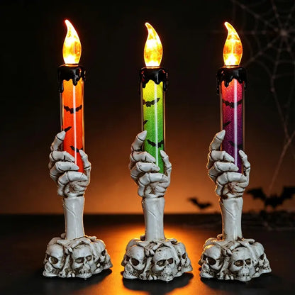 Halloween Vivid Resin Skeleton Hand Finger Candle Holders