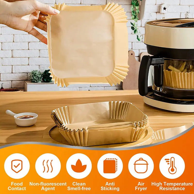 🍟 Air Fryer Paper Liners – Clean Cooking Made Easy ✨