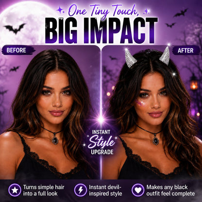 💥 LAST DAY 50% OFF - 😈✨ Cute Sparkle Magnetic Devil Horns (A Pair)
