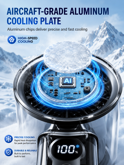 ❄️Bladeless Portable Cooling Fan – 100+ Speeds, Digital Display 🌀