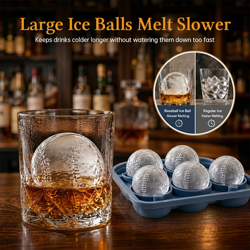 ⚾ Baseball Ice Ball Mold