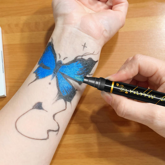 🎨Temporary Tattoo Markers & Face Paint Kit (Skin-Safe) | BrandName✨