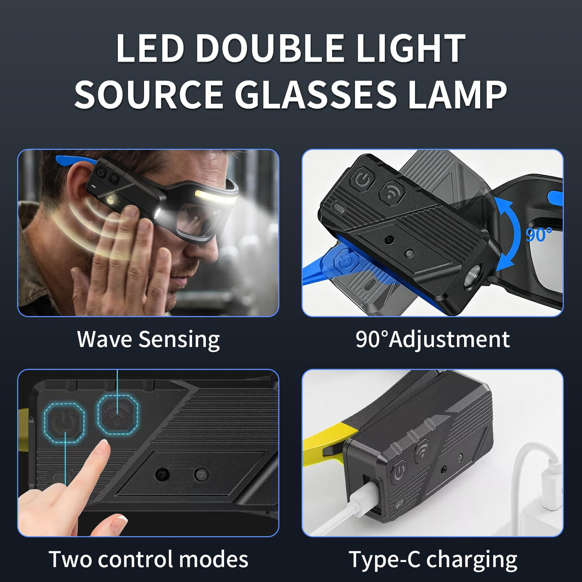 Rechargeable LED Glasses Headlamp