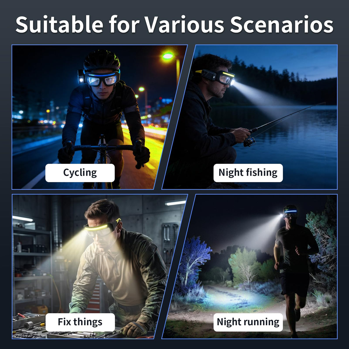Rechargeable LED Glasses Headlamp