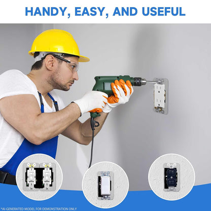 Wall Plate Spacer 10-Pack | Metal Outlet Leveling Plates