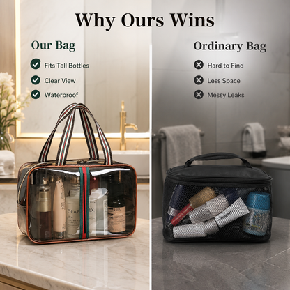 Clear Travel Makeup & Toiletry Bag💼