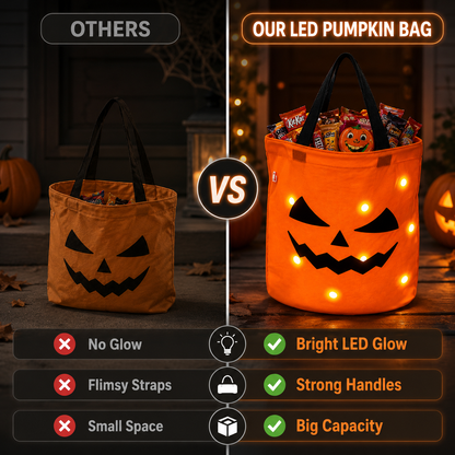 🎃 LED Glowing Halloween Pumpkin Bag