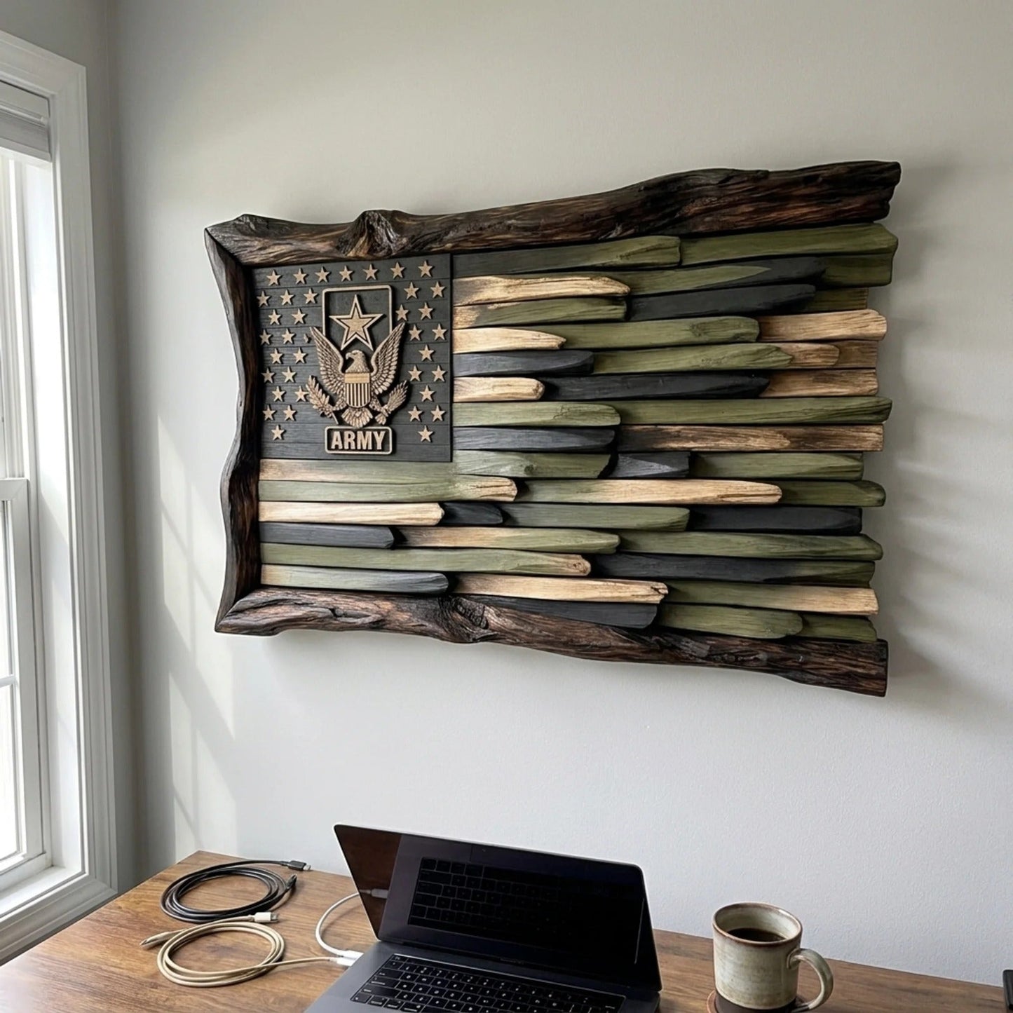 🎖️ Handcrafted Rustic Military Flags