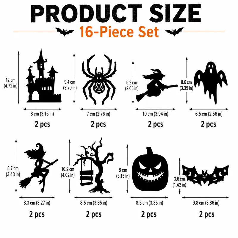 ✨ Halloween LED Silhouette Wall Light Stickers | Wire-Free Decor🎃