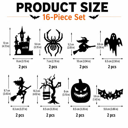 ✨ Halloween LED Silhouette Wall Light Stickers | Wire-Free Decor🎃