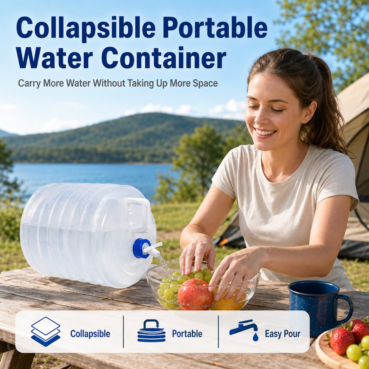 Collapsible Portable Water Container