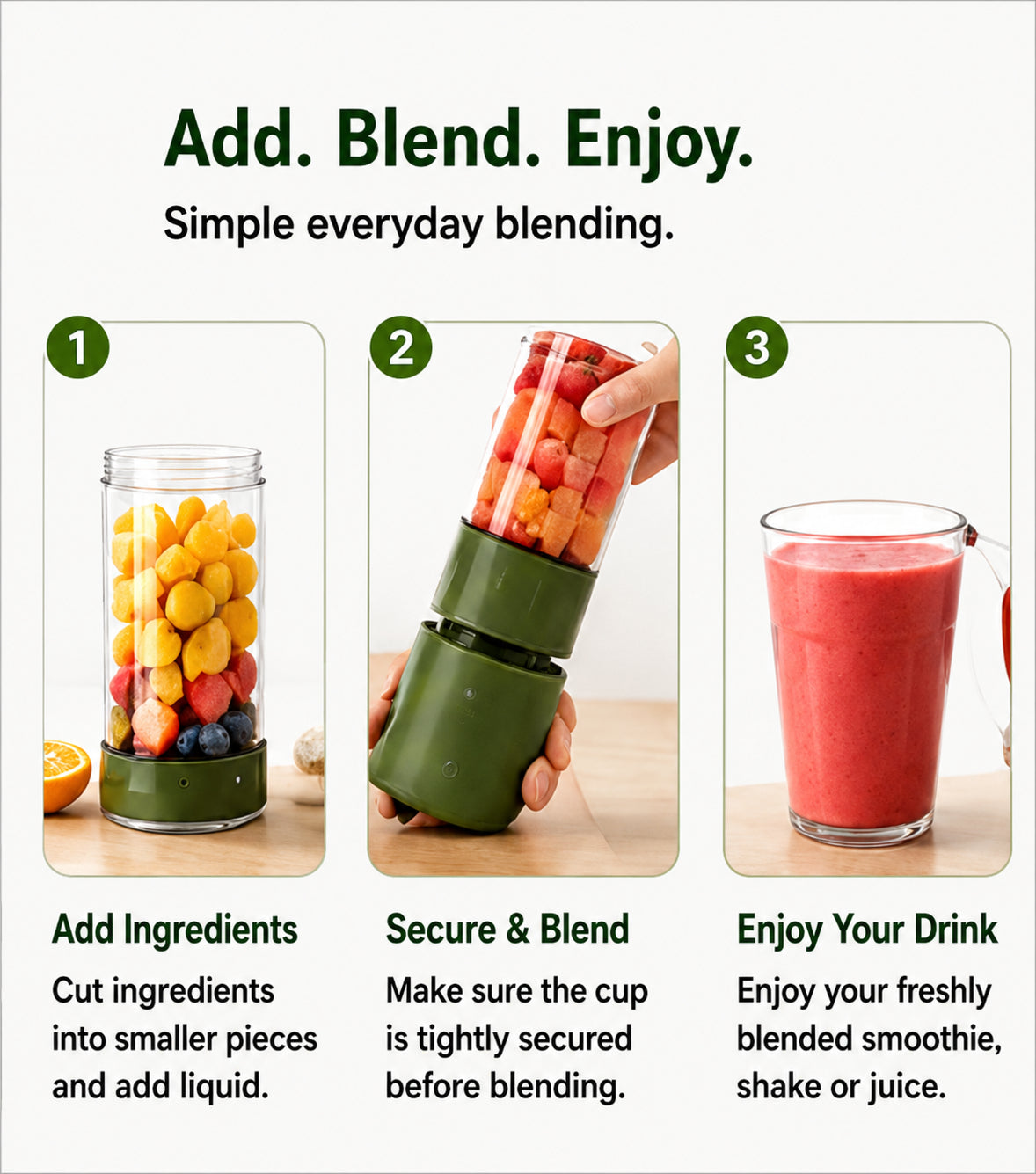 🥤Portable Blender Personal Electric USB