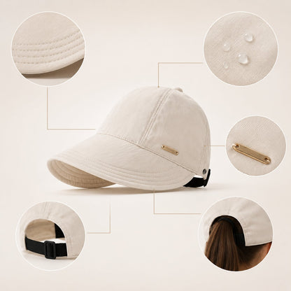 ☀️Women’s Ponytail Sun Hat – Lightweight Wide Brim Outdoor Cap for Beach, Travel & Gardening