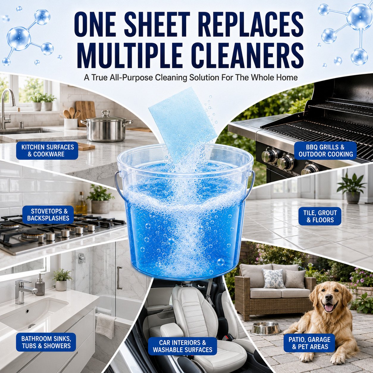 🫧Heavy-Duty Multi-Surface Dissolvable Cleaning Sheets