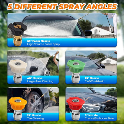 🚗Pressure Washer Nozzle Tips Kit 5 Pack
