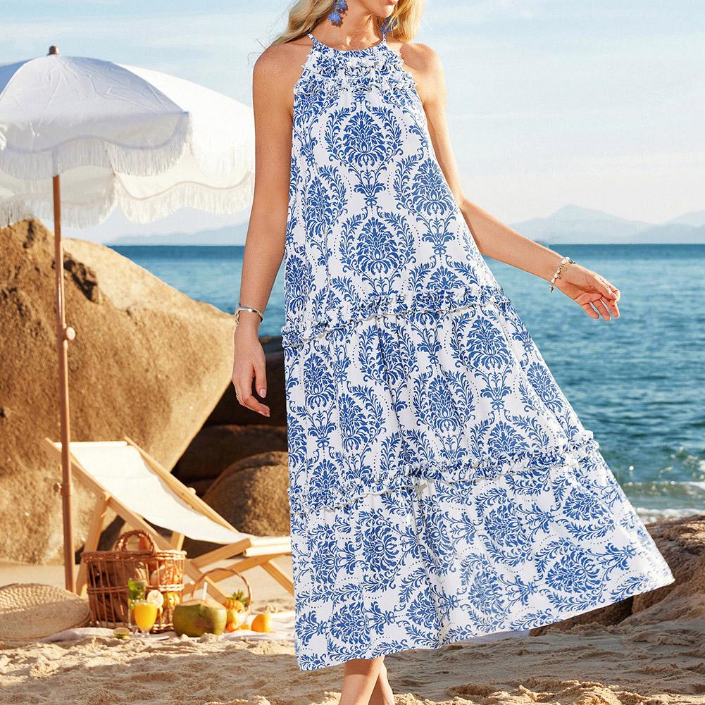 🌸 Women’s Boho Floral Maxi Dress – Flowy Summer Style