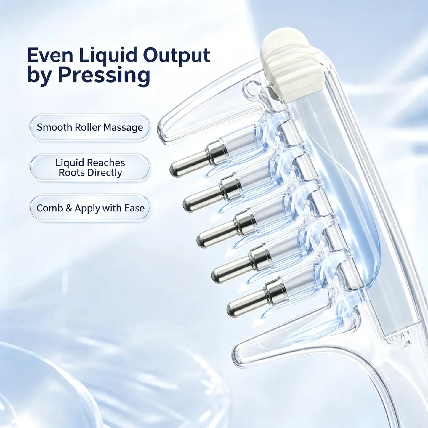 ✨ Precision Scalp Oil Applicator Brush – Portable Root Serum Dispenser with Soothing Metal Massage Beads 💧
