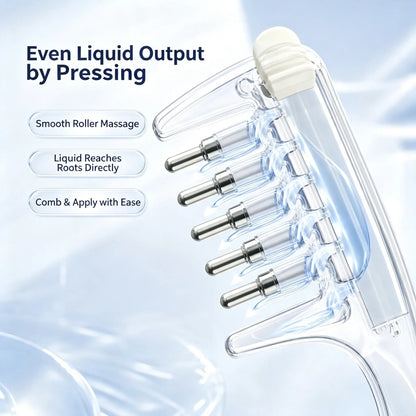 ✨ Precision Scalp Oil Applicator Brush – Portable Root Serum Dispenser with Soothing Metal Massage Beads 💧