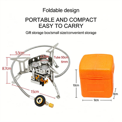 🔥Camping Gas Burner – 5800W, Piezo Ignition, Windproof