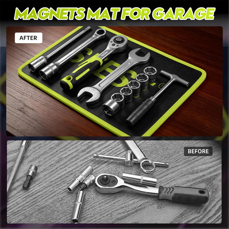 🧲 Flexible Magnetic Tool Mat & Tray Set 🔧