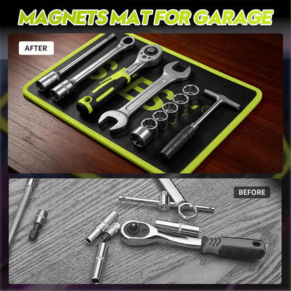 🧲 Flexible Magnetic Tool Mat & Tray Set 🔧