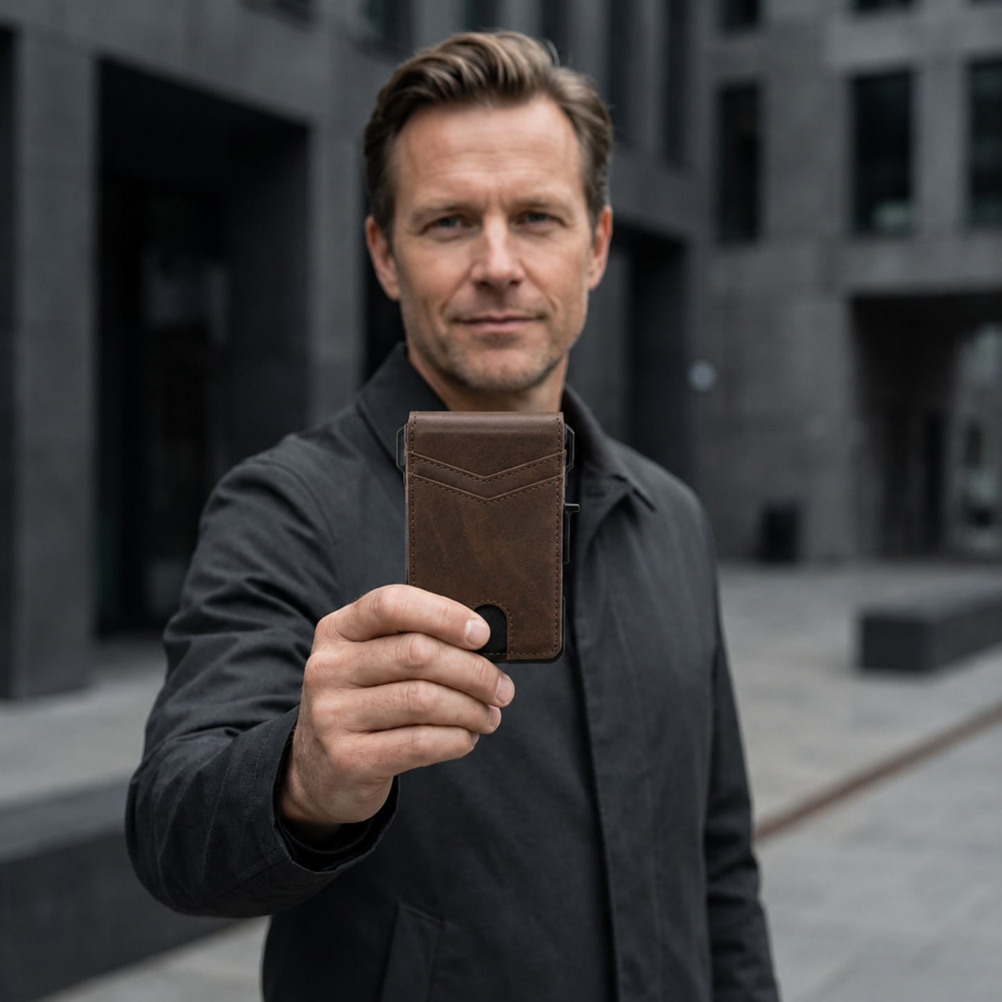 🔐 RFID Blocking Minimalist Pop-Up Wallet | One-Second Card Eject Design & Ultra Slim Pocket Wallet