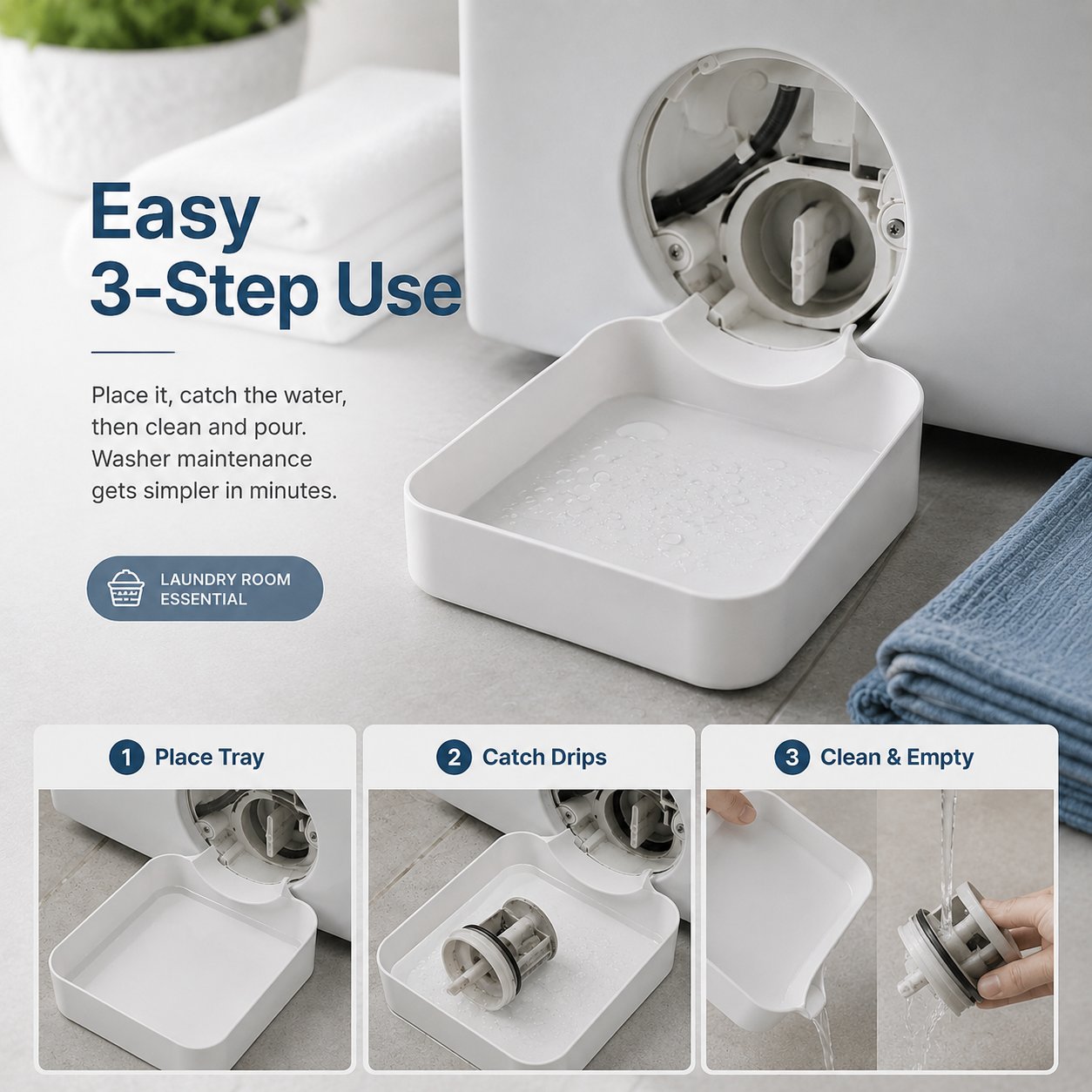 Washing Machine Drain Funnel and Drip Tray