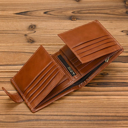 👛 Vintage Top-Grain Leather Men's Wallet