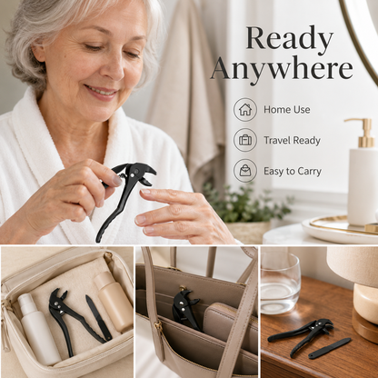 Heavy Duty Curved Tip Toenail Clipper - Long Handle Ergonomic Design for Thick Nails & Seniors