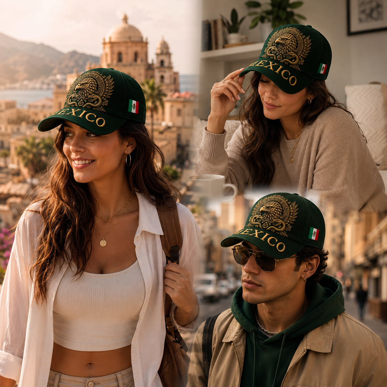 Mexico Aztec Eagle 3D Cap🧢