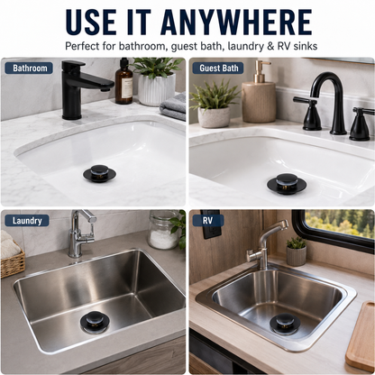 ✨ Pop-Up Bathroom Sink Drain Stopper