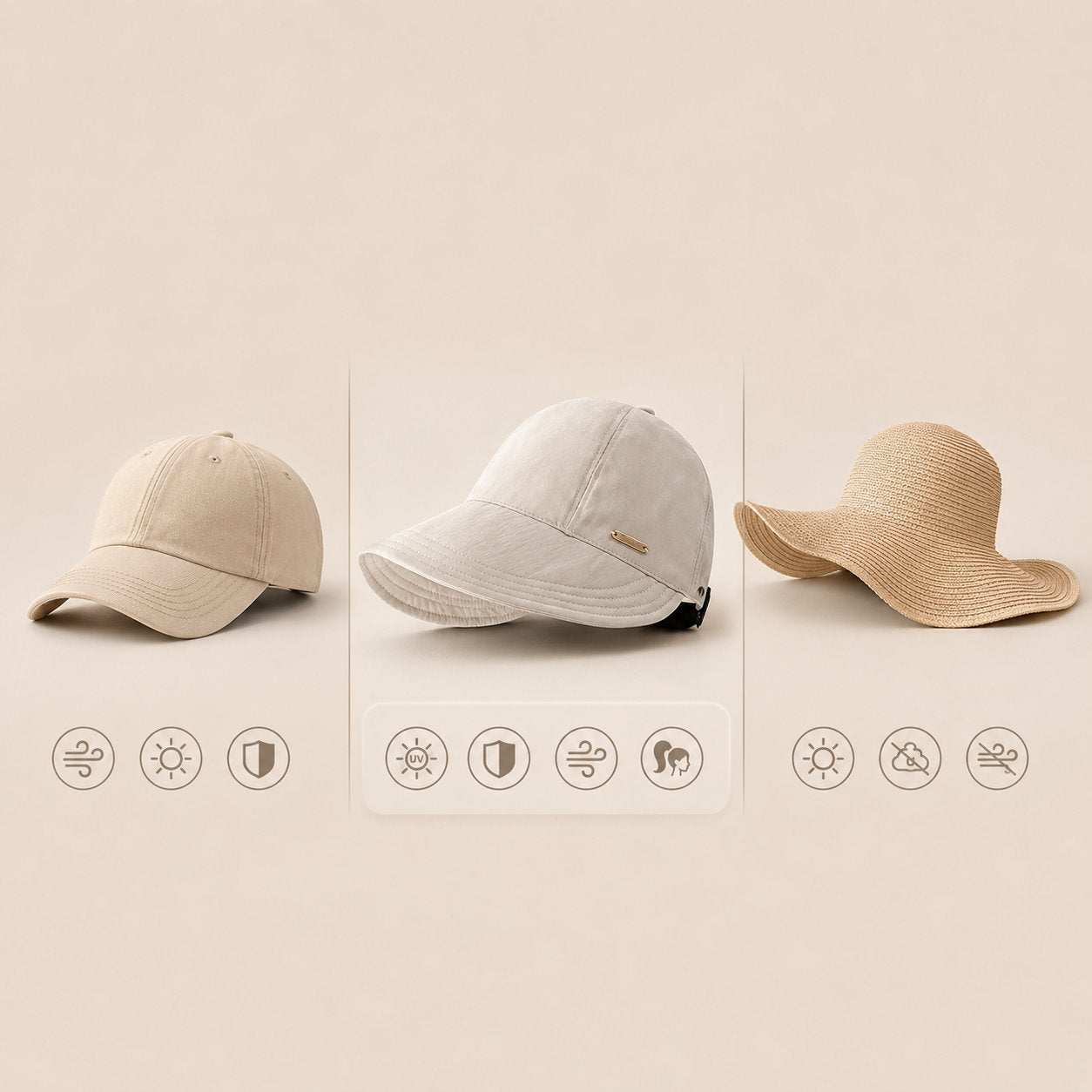 ☀️Women’s Ponytail Sun Hat – Lightweight Wide Brim Outdoor Cap for Beach, Travel & Gardening