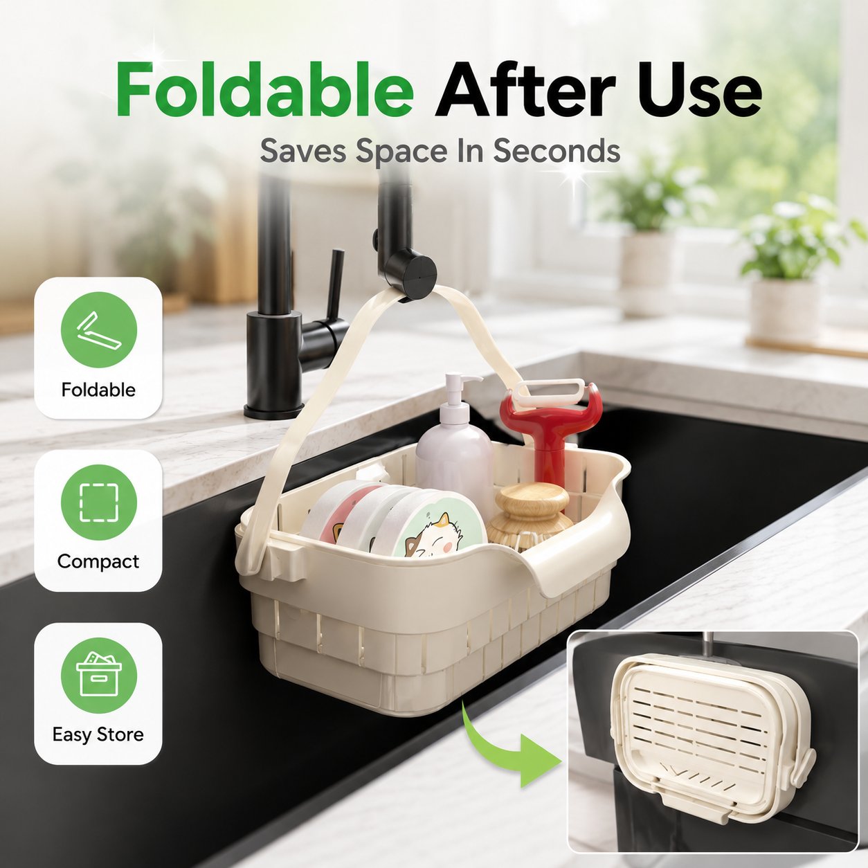 Faucet Hanging Sink Drain Basket