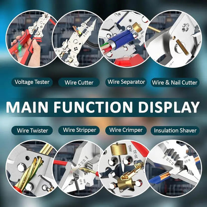 🔧 16-in-1 Wire Stripper – Cut, Strip & Test ⚡