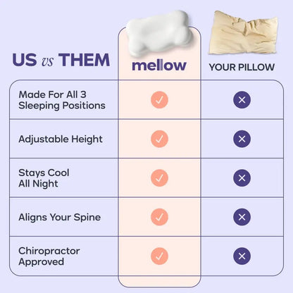 Ergonomic Cloud Pillow + FREE Cooling Pillowcase 🌙✨