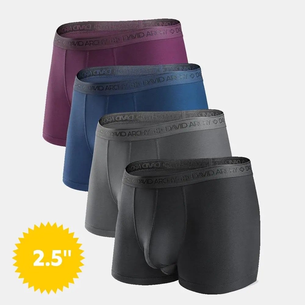 ⚡Hot Sales 49% OFF🔥Men's Dual Pouch Micro Modal Trunks - 4-Pack Basic 2.5in Spandex Natural Fabric Menswear