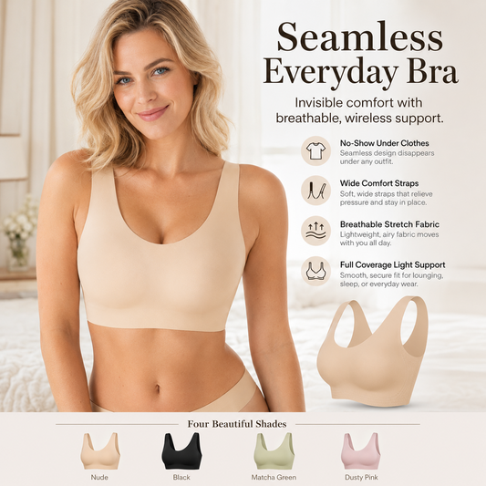 ✨ Invisible Second-Skin Bralette | Seamless, Wireless & Breathable