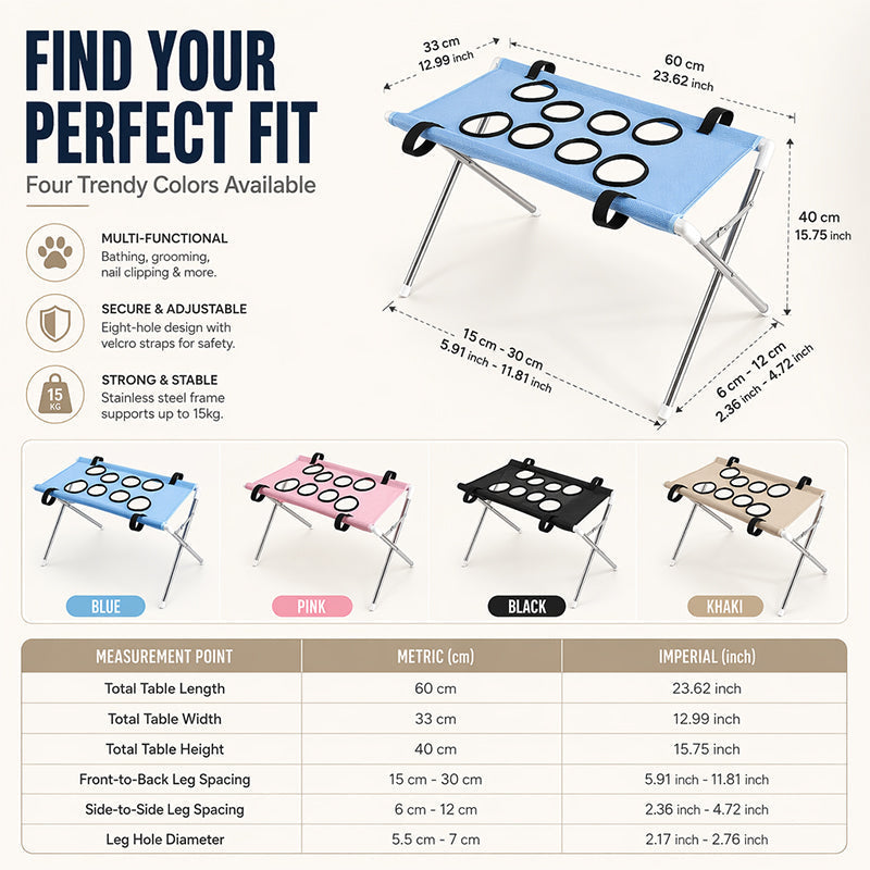 2-in-1 Foldable Pet Grooming Bed🐱🐶🛋️