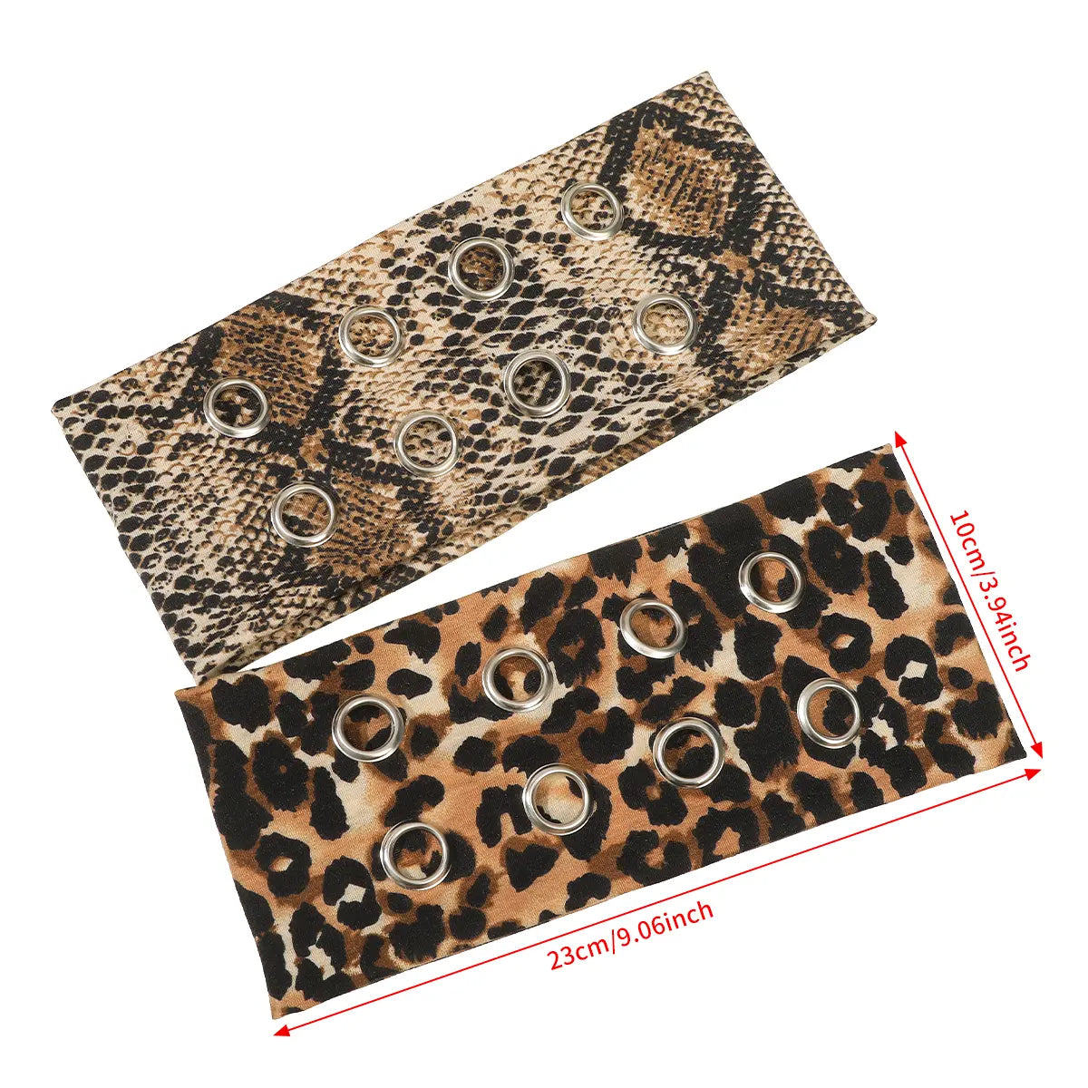 Hollow Out Metal Eyelets Elastic Headband