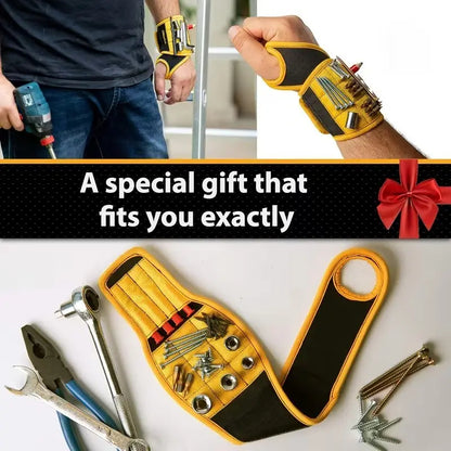 Adjustable Men's Magnetic Wristband Tool Belt