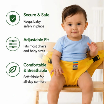 👶Baby Chair Harness Strap –Upgrade 5-Point Safety & Travel-Ready Design