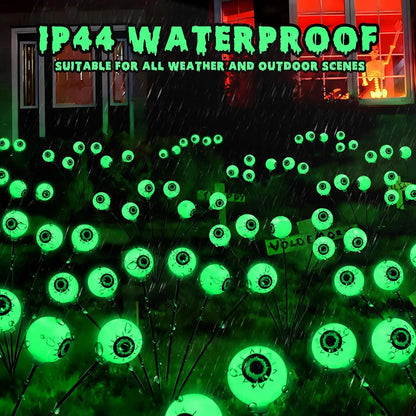 🎃Solar Halloween Eyeball Lights, 2 Pack 12 LED 2 Modes