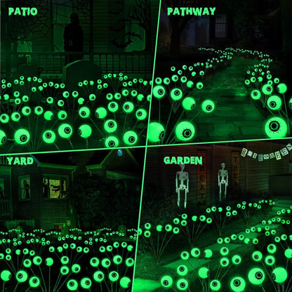 🎃Solar Halloween Eyeball Lights, 2 Pack 12 LED 2 Modes