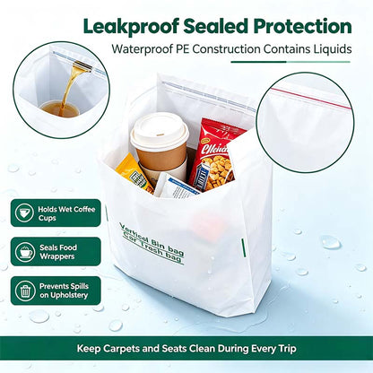 🗑️ 20-Pack Self-Adhesive Car Trash Bags – Waterproof Disposable Cleaning Bags