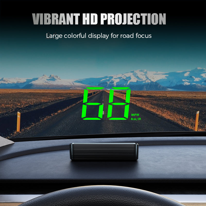 🚗Car GPS Speedometer Head-Up Display with Integrated Light Shield & Digital Screen