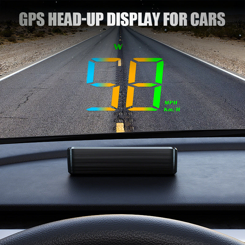 🚗Car GPS Speedometer Head-Up Display with Integrated Light Shield & Digital Screen